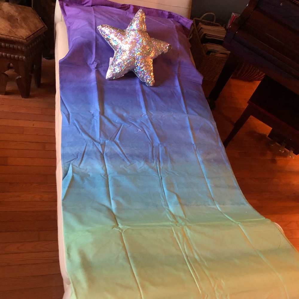 Pottery Barn watercolor rainbow twin duvet cover